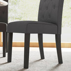 Lot de 2 chaises de Salle à Manger Chaise de cuicine Grand Confort Pieds en Bois Lin 47 x 61 x 101 cm gris foncé-7
