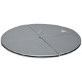 Tapis de pole dance pliable - pole dance mat - tapis de protection Ø 150 cm épaisseur 5 cm - revêtement plastique gris-0