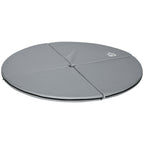 Tapis de pole dance pliable - pole dance mat - tapis de protection Ø 150 cm épaisseur 5 cm - revêtement plastique gris-0