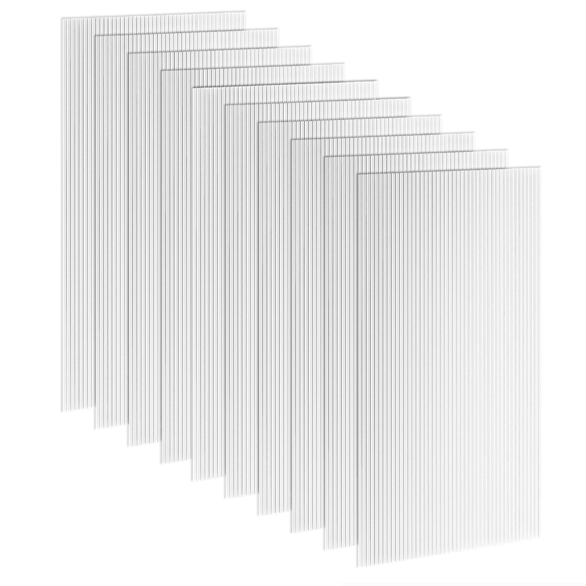 10 Plaques Alvéolaires en Polycarbonate 4 mm, UV Resistant, Panneau Alvéolaire Double de Serre, 120x60 cm, Transparent-0