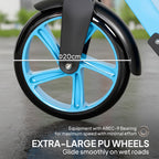Trottinette Pliable pour Adultes 14+ Ans, Guidon Réglable, Grandes Roues, Amortisseur, Aluminium, 91,5x36,5x104cm, Bleu-7
