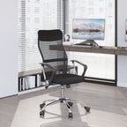 Lot de 2 fauteuils de bureau manager dossier ergonomique hauteur assise réglable pivotant tissu maille noir-9