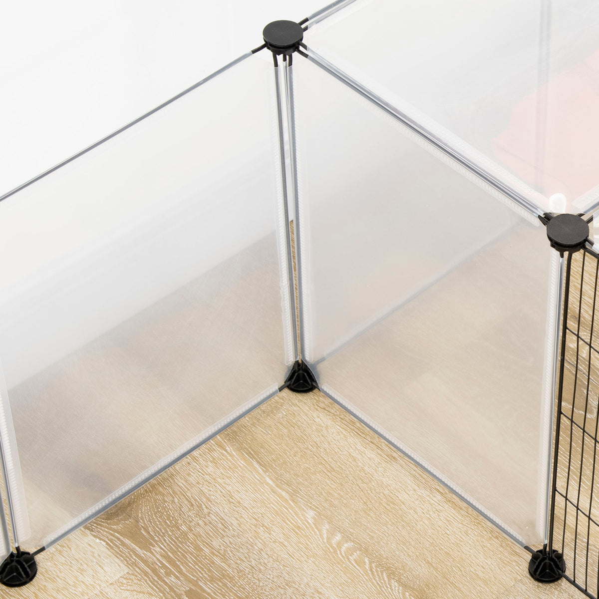 Lot de 2 enclos parc modulable pour petits animaux 40 panneaux pour lapin hamster chiot cochon 175 x 70 x 45 cm blanc-7