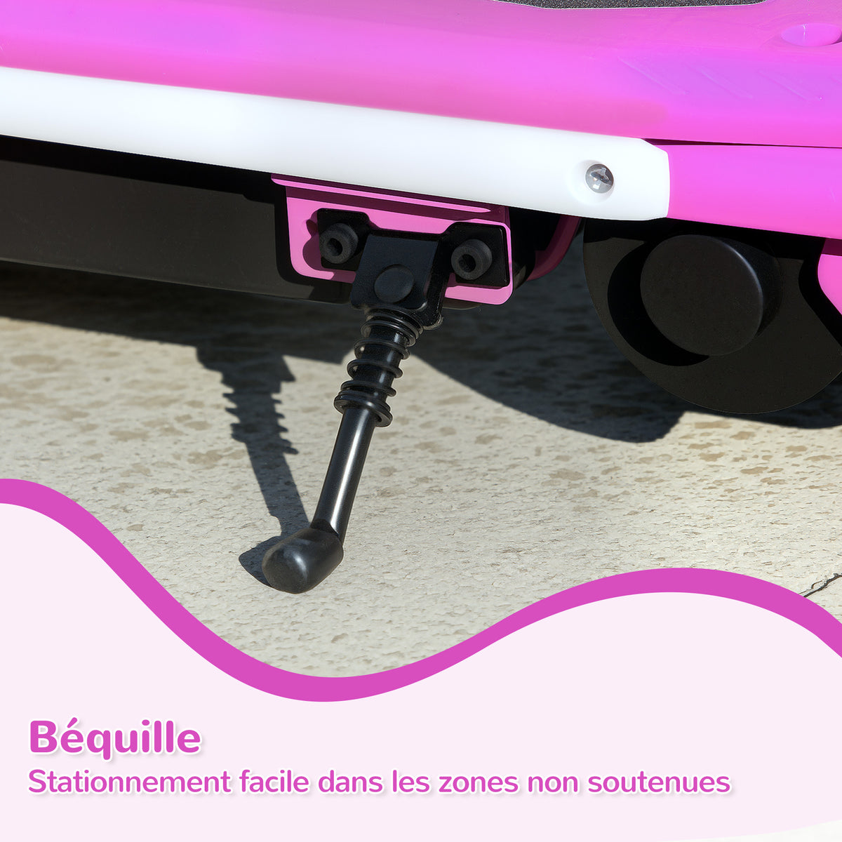 Trottinette électrique pour enfants 6-14 ans, vitesse maximale 10 km/h, lumières LED colorées, frein électrique, violet-7