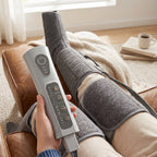 Masseur de jambes, masseur de compression pour les mollets, les genoux, les pieds avec chaleur, 3 modes automatiques-6