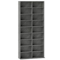 Rangements pour CD et DVD 18 compartiments capacité max. 640 CD/360 DVD 430 Blu-ray 78,5 x 24 x 175 cm gris clair-0