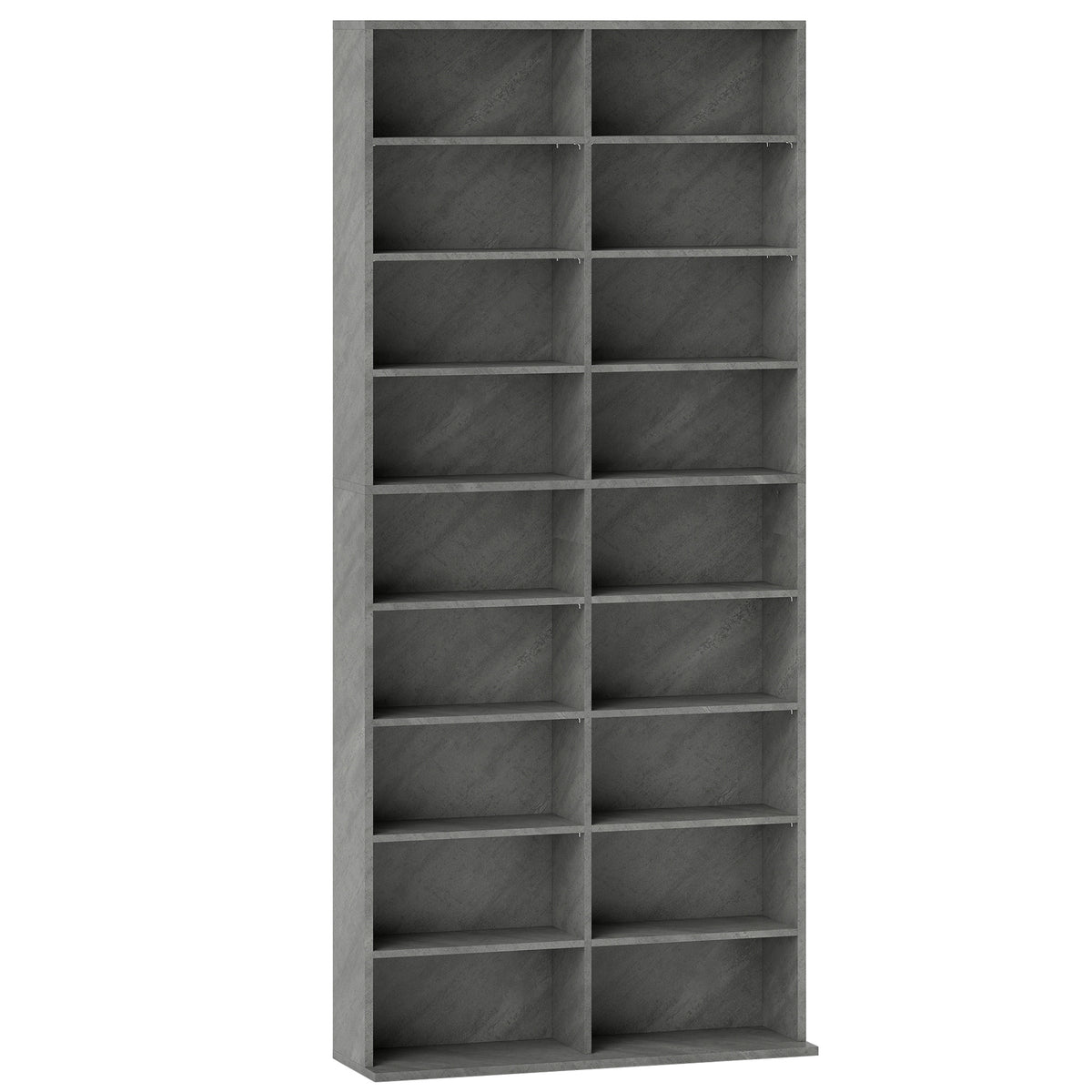 Rangements pour CD et DVD 18 compartiments capacité max. 640 CD/360 DVD 430 Blu-ray 78,5 x 24 x 175 cm gris clair-0