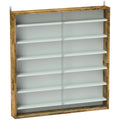 Vitrine pour collection vitrine murale 80 x 9,5 x 83 cm 6 étagères réglables en hauteur 2 portes coulissantes en verre-0