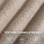 Canapé 3 Places Modulable 277 cm, Canapé Salon Compressé en Chenille Moderne, Assise Profonde, Accoudoirs Larges, Beige-6