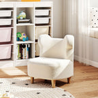 Fauteuil enfants canapé pour enfants avec dossier en forme ours, tissu en polaire teddy, 47 x 43 x 53 cm, beige-9