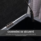 Banc de rangement pouf salon bout de lit coffre de rangement pour salon, chambre, entrée, 100 x 40 x 44 cm, gris foncé-6
