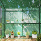 Serre de jardin PE étagère 2 niveaux, serre de balcon, bâche renforcée 140 g/m², châssis en acier, 186x120x190cm, vert-6
