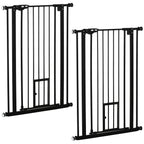 Lot de 2 barrières de sécurité animaux de 104H cm avec système de double verrouillage sans percage de 74 à 80 cm-0