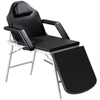 Table de massage pliante, lit de massage 3 zones portable 182 x 62 cm avec appuie-tête et accoudoirs amovibles, noir-0