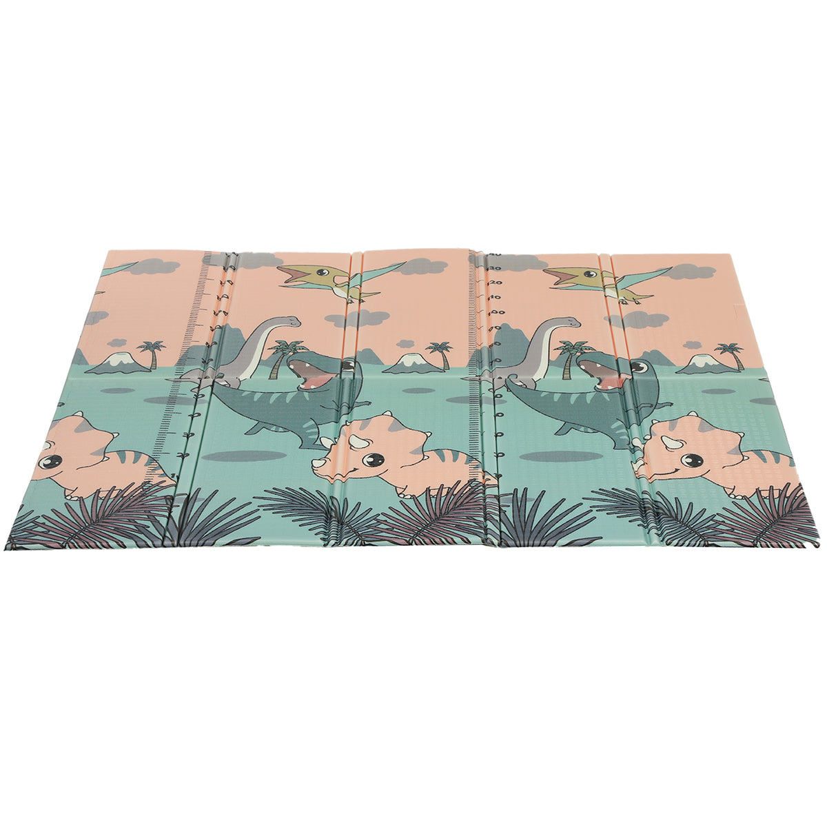 Tapis de jeu pour enfant bebe, tapis d'éveil bébé pliable épais réversible en mousse, 196 x 176 x 1,5 cm, multicolore-0
