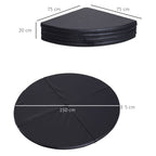 Tapis de pole dance pliable pole dance mat Ø 150 cm épaisseur 5 cm revêtement plastique noir-2