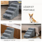 Escalier pour chien à 4 marches escalier pour chat échelle antidérapante pour animaux de compagnie-6