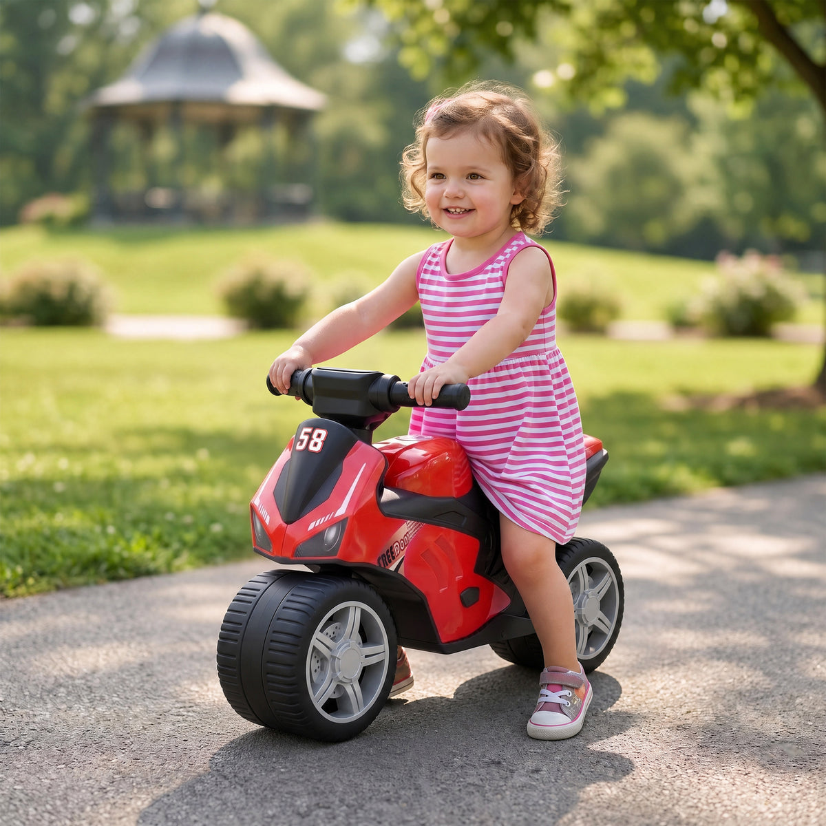 Draisienne pour Enfant, Vélo d'Équilibre avec Musique et Roues Extra-Larges, pour Filles et Garçons 18-36 Mois, Rouge-8