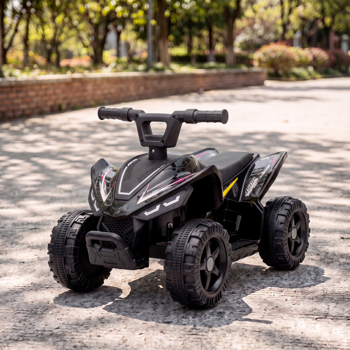 Quad Électrique Enfants 6 V, Voiture Électrique Enfants, Batterie au Lithium, Vitesse Max. 2 Km/H, 18 à 48 Mois, Noir-1