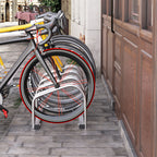 Râtelier 4 vélos dim. 110L x 33l x 27H cm acier galvanisé argent-1