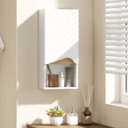 Armoire murale de salle de bain avec porte à fermeture douce, étagère réglable et compartiment ouvert, 30x17x67cm, blanc-1