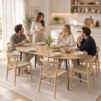 Table à manger extensible ovale pour 4 à 6 personnes, table de cuisine 120-160 cm, bords arrondis, chêne-9