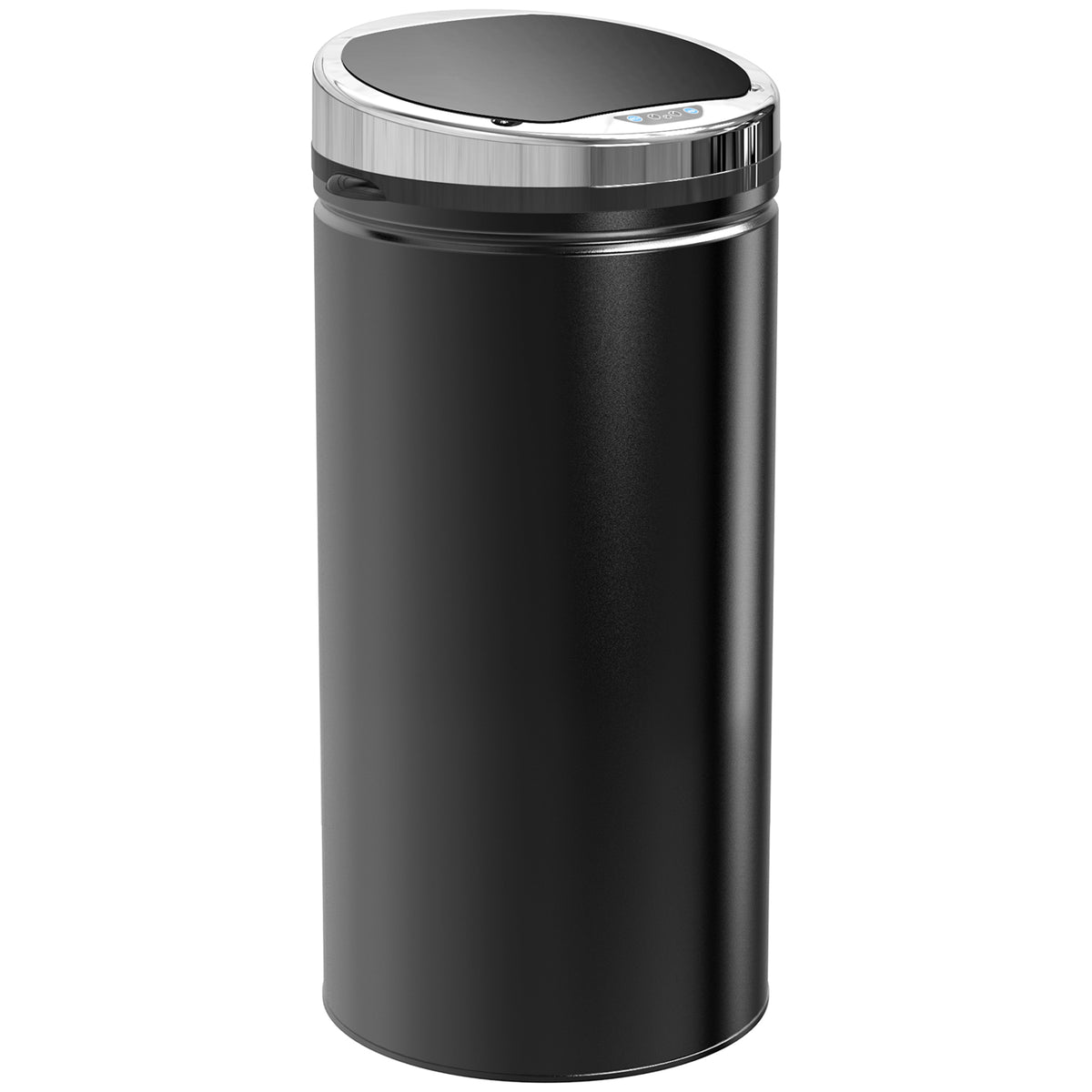 Poubelle automatique 42L, poubelle de cuisine acier galvanisé à capteur de mouvement et bac interne amovible, noir-0