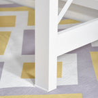 Bureau avec rangement bibliothèque en bois moderne avec étagères et grand plateau pour petits espaces maison chambre à coucher, 105 x 50 x 137,5 cm, blanc-6