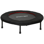 Trampoline de fitness, Ø 102 cm, trampoline d'exercice, pieds antidérapants, cadre en acier, capacité de 100 kg, rouge-0
