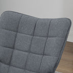 Fauteuil à bascule avec repose-pieds, rocking chair, assise large, dossier haut, coussin inclus, 64 x 89 x 90 cm, gris-9