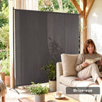 Paravent Extérieur à Panneau Unique, Séparateur de Pièce de 180H cm avec Protection UV30+, Gris Foncé-6