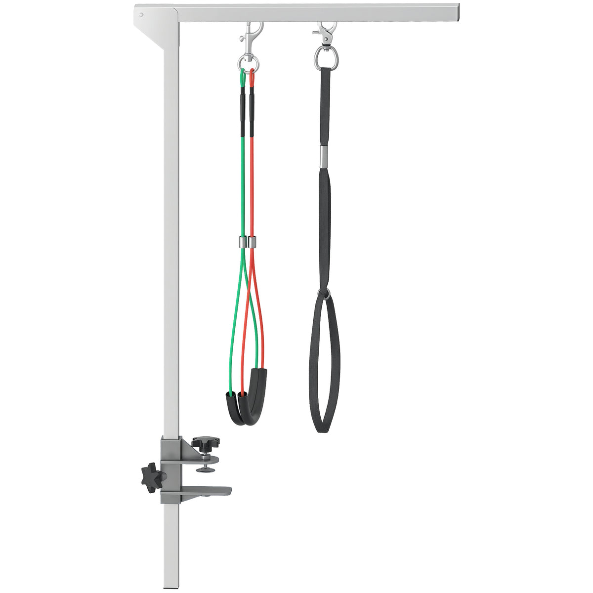 Bras de toilettage pliable pour animaux de compagnie en acier inoxydable avec collier de serrage pour chiens de grande et petite taille hauteur réglable max. 74 cm-0