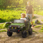 Buggy 4x4 voiture électrique enfant UTV avec télécommande 2.4Ghz 2 moteurs 12 V vert-1