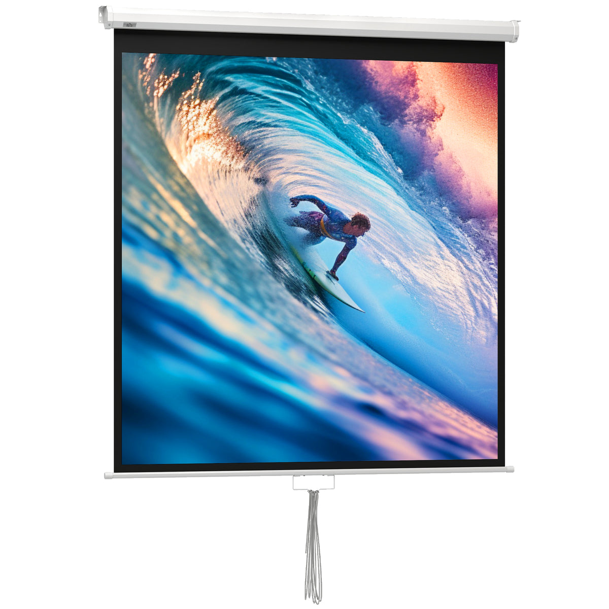 Écran de projection TV et Home Cinema de 85 Pouces vidéo projecteur 1:1 4K HD, 162,5 x 8 x 162 cm-0