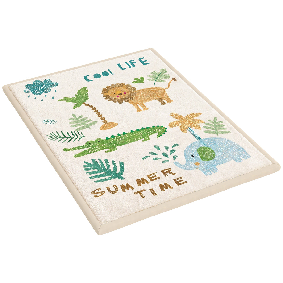 Tapis de Jeu pour Enfants Tapis de Chambre d'Enfant en Mousse Épaisseur 3 cm Motif Animal Base Antidérapante 150x200cm-0