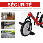 Vélo Enfant draisienne 2 en 1 roulettes et pédales Amovibles Roues 12" Hauteur Selle réglable pour enfants de 2 à 5 ans Acier Rouge-6