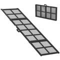 Rampe pour Chien Pliable en Acier, Escalier pour Chien avec Surface Antidérapante, Charge 180 kg, 191 x 50 x 4 cm, Noir-0