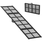Rampe pour Chien Pliable en Acier, Escalier pour Chien avec Surface Antidérapante, Charge 180 kg, 191 x 50 x 4 cm, Noir-0