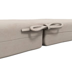 Lot de 2 coussins d'extérieur pour fauteuil chaise à dossier avec attaches rembourrage 8 cm, dim. 112L x 51l cm, beige-8