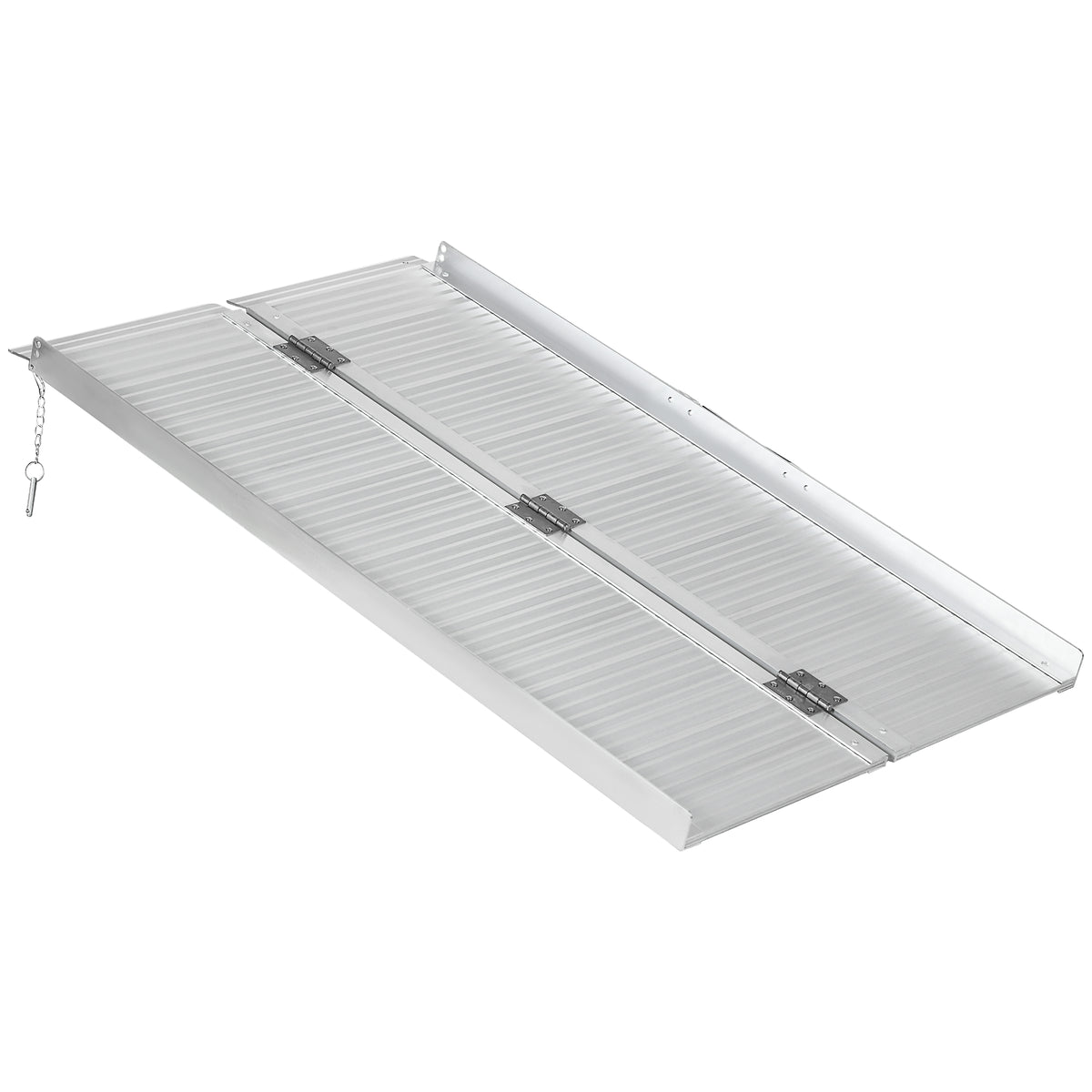 Rampe de chargement rampe d'accès pour fauteuil roulant pliable antidérapante capacité de chargement 270 kg-0