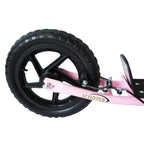 Trottinette enfant patinette pneus 30 cm Hauteur Guidon réglable poignée Frein et béquille Acier pour enfants à partir de 5 ans Rose-7