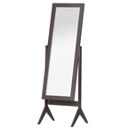Miroir en Pied Grand Miroir de Sol Inclinaison réglable pour Dressing Chambre dim. 47L x 46l x 148H cm en café-0
