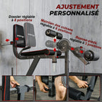 Machine d'extension de jambe, étirement des jambes, capacité 120 kg, multifonction 100 x 90 x 105 cm acier noir-5