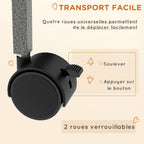 Cage pour rongeurs Multifonction 4 Plateformes 3 rampes 4 Portes dim. 80L x 52l x 128H cm acier Gris argenté Noir-4