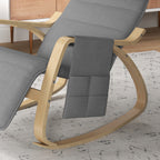 Fauteuil relax à bascule fauteuil allaitement avec repose-pieds réglable, poche latérale et appui-tête, gris-6