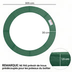 Coussin de protection pour trampoline de remplacement Ø 305 cm Coussin de sécurité de remplacement vert-2