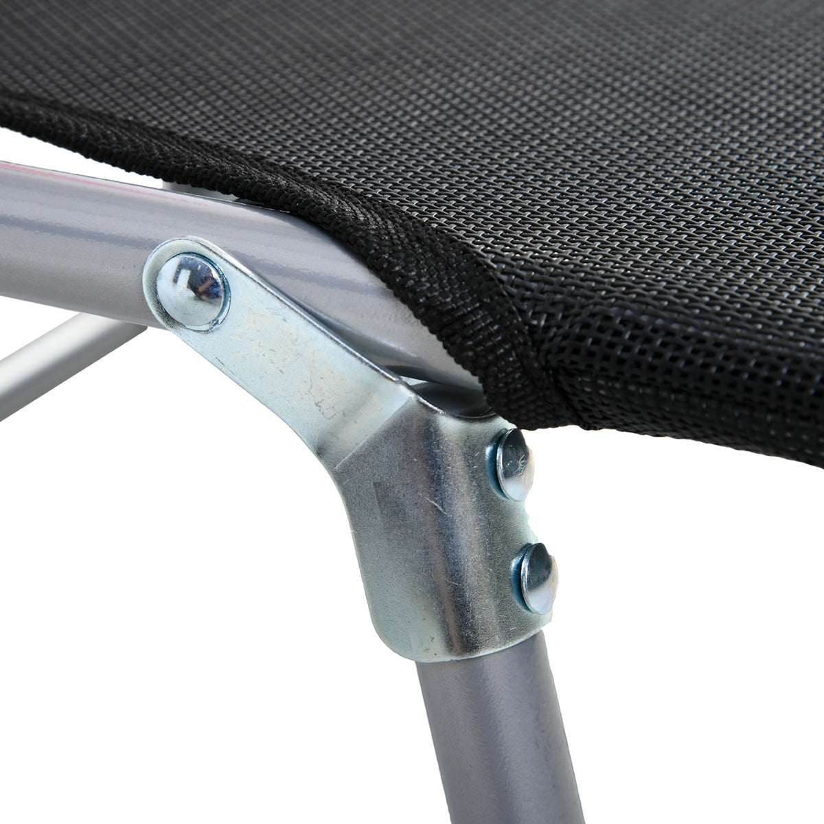 Bain de soleil transat chaise longue inclinable pliable avec oreiller dossier réglable sur 5 niveaux noir-8