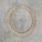 Miroir rond en métal filaire doré, décoration style moderne, diamètre Φ65 cm-8