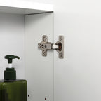 Armoire murale de salle de bain avec 3 portes miroir et étagères réglables en MDF Blanc dim. 70L x 15l x 60H cm-8