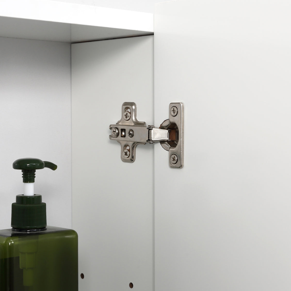 Armoire murale de salle de bain avec 3 portes miroir et étagères réglables en MDF Blanc dim. 70L x 15l x 60H cm-8